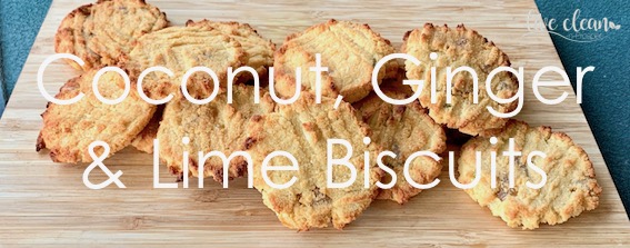 Coconut, Ginger and Lime biscuits