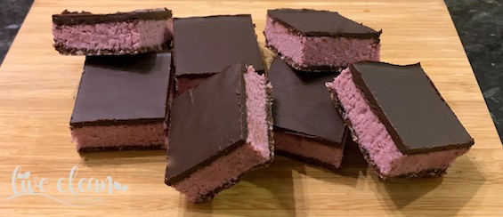 Raw Raspberry & Chocolate Slice