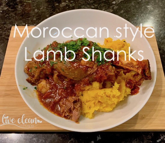 Moroccan style Lamb Shanks with Pumpkin